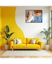 Sri Aurobindo & The Mother Laminated Photo - 9x11 Inches, Divine Blessings For Home & Office And Temple Decoration (F16149)