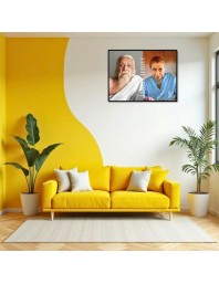 Sri Aurobindo & The Mother Laminated Photo - 9x11 Inches, Divine Blessings For Home & Office And Temple Decoration (F16149)