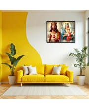 Jesus Lady Of FatimaLaminated Photo - 9x11 Inches, Divine Blessings For Home & Office And Temple Decoration (F16231)