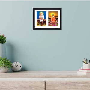 Sri Sri Shirdi Sai Baba and Sri Sri Lokenath Baba two colored Photos in One Frame | Spiritual Devotional Wall Art | Photos for puja room, wall and table top Sri Sri Shirdi Sai Baba and Sri Sri Lokenath Baba two colored Photos in One Frame | Spiritual Devotional Wall Art | Photos for puja room, wall and table top