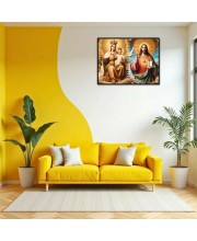 Jesus Lady Of FatimaLaminated Photo - 9x11 Inches, Divine Blessings For Home & Office And Temple Decoration (F16233)