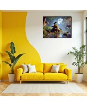 Lord Krishna Laminated Photo - 7x9 Inches, Divine Blessings For Home & Office And Temple Decoration (F16076)