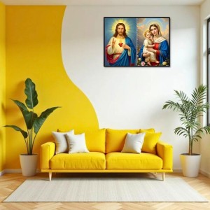 Jesus Christ-Mother Mary Laminated Photo - 7x9 Inches, Divine Blessings For Home & Office And Temple Decoration (F16409) Jesus Christ-Mother Mary Laminated Photo - 7x9 Inches, Divine Blessings For Home & Office And Temple Decoration (F16409)