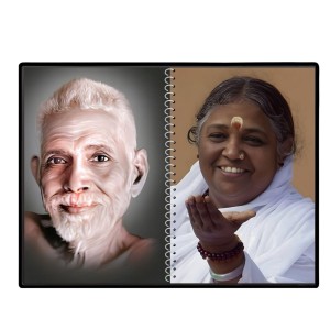 Sri Ramana Maharshi & Mother (Ammal) Laminated Photo - 5x7 Inches, Divine Blessings For Home & Office And Temple Decoration (F16316)