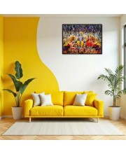Lord RamSiya Laxman Laminated Photo - 9x11 Inches, Divine Blessings For Home & Office And Temple Decoration (F16113)