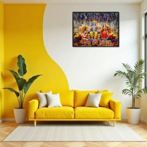 Lord RamSiya Laxman Laminated Photo - 9x11 Inches, Divine Blessings For Home & Office And Temple Decoration (F16113)