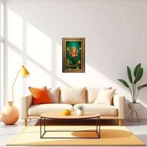 Lord Ganesha Digital Golden Balck Color Photo Frame | Hindu Religious Wall Decor | 18x24 Inches - Inspirational Wall Art For Office, Home Decor - Ideal Spiritual Gift (F16582) Lord Ganesha Digital Golden Balck Color Photo Frame | Hindu Religious Wall Decor | 18x24 Inches - Inspirational Wall Art For Office, Home Decor - Ideal Spiritual Gift (F16582)