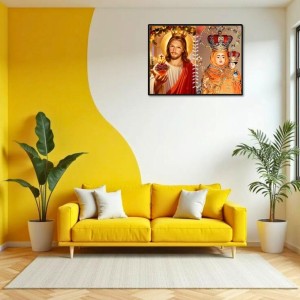 Jesus Lady Of Velankanni Laminated Photo - 9x11 Inches, Divine Blessings For Home & Office And Temple Decoration (F16206) Jesus Lady Of Velankanni Laminated Photo - 9x11 Inches, Divine Blessings For Home & Office And Temple Decoration (F16206)