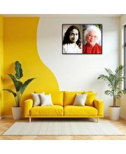 Paramahansa Yogananda & Sri Daya Mata Laminated Photo - 11x13 Inches, Divine Blessings For Home & Office And Temple Decoration (F16325)
