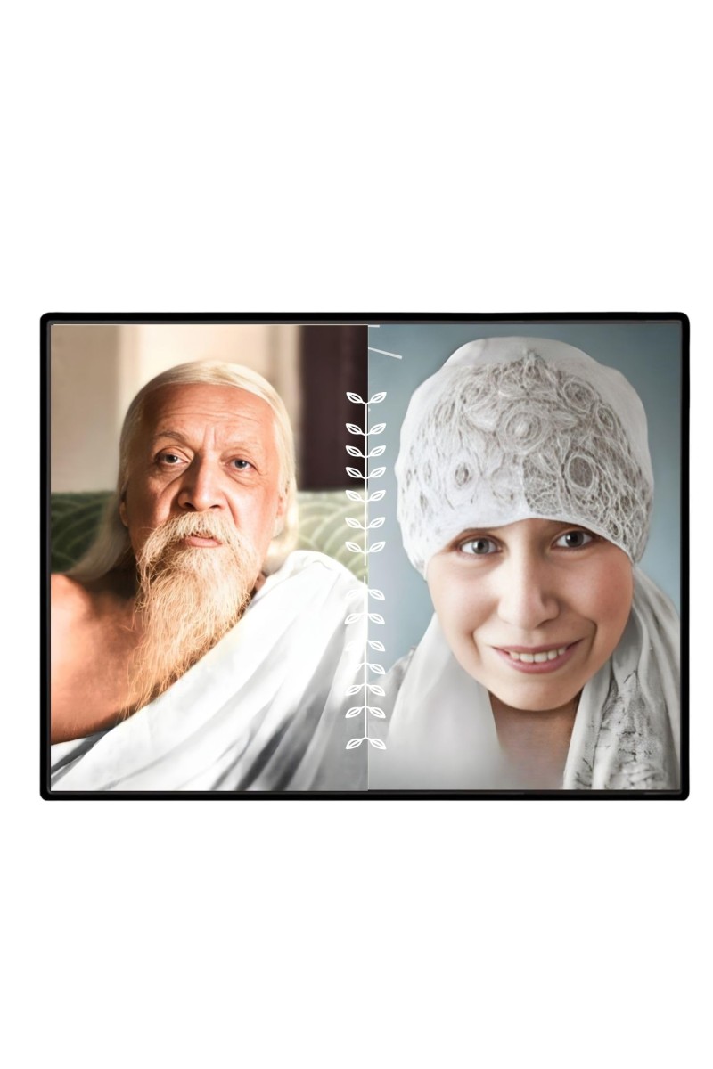 Sri Aurobindo & The Mother Laminated Photo - 7x9 Inches, Divine Blessings For Home & Office And Temple Decoration (F16150)
