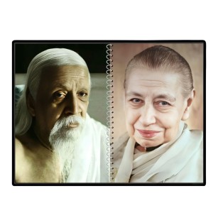 Sri Aurobindo & Mira Alfassa Laminated Photo - 5x7 Inches, Divine Blessings For Home & Office And Temple Decoration (F16307)