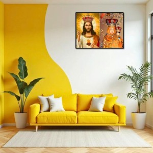 Jesus Christ-Our Lady Of Good Health Laminated Photo - 7x9 Inches, Divine Blessings For Home & Office And Temple Decoration (F16357) Jesus Christ-Our Lady Of Good Health Laminated Photo - 7x9 Inches, Divine Blessings For Home & Office And Temple Decoration (F16357)