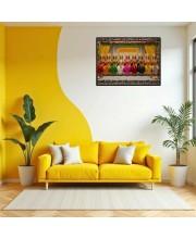 Mata Laxmi Laminated Photo - 11x13 Inches, Divine Blessings For Home & Office And Temple Decoration (F16084)