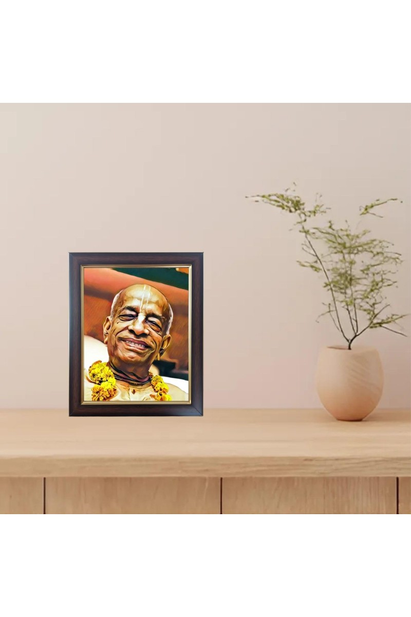 Hitech Sales Bhakti vedanta swami Prabhupada Standing Photo Frame for Pooja Room, Temple Decor, Home Decoration and Gift