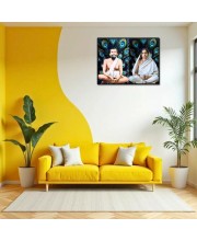 Swami Ramakrishna & Maa Sarada Devi Laminated Photo - 7x9 Inches, Divine Blessings For Home & Office And Temple Decoration (F16324)