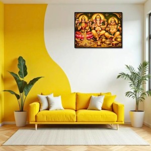 Lord Ganesha Maa Laxmi Sarswati Laminated Photo - 9x11 Inches, Divine Blessings For Home & Office And Temple Decoration (F16144) Lord Ganesha Maa Laxmi Sarswati Laminated Photo - 9x11 Inches, Divine Blessings For Home & Office And Temple Decoration (F16144)