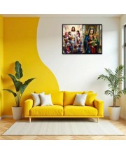 Jesus Lady Of Velankanni Laminated Photo - 9x11 Inches, Divine Blessings For Home & Office And Temple Decoration (F16213)