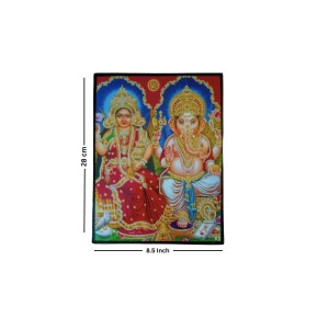 Lakshmi Ganesha Laminated Photo Frame Hindu Goddess & God for Wealth & Wisdom Religious Home Temple Decor for Diwali & Pooja Room (12x18 Inch, Multicolor) Lakshmi Ganesha Laminated Photo Frame Hindu Goddess & God for Wealth & Wisdom Religious Home Temple Decor for Diwali & Pooja Room (12x18 Inch, Multicolor)