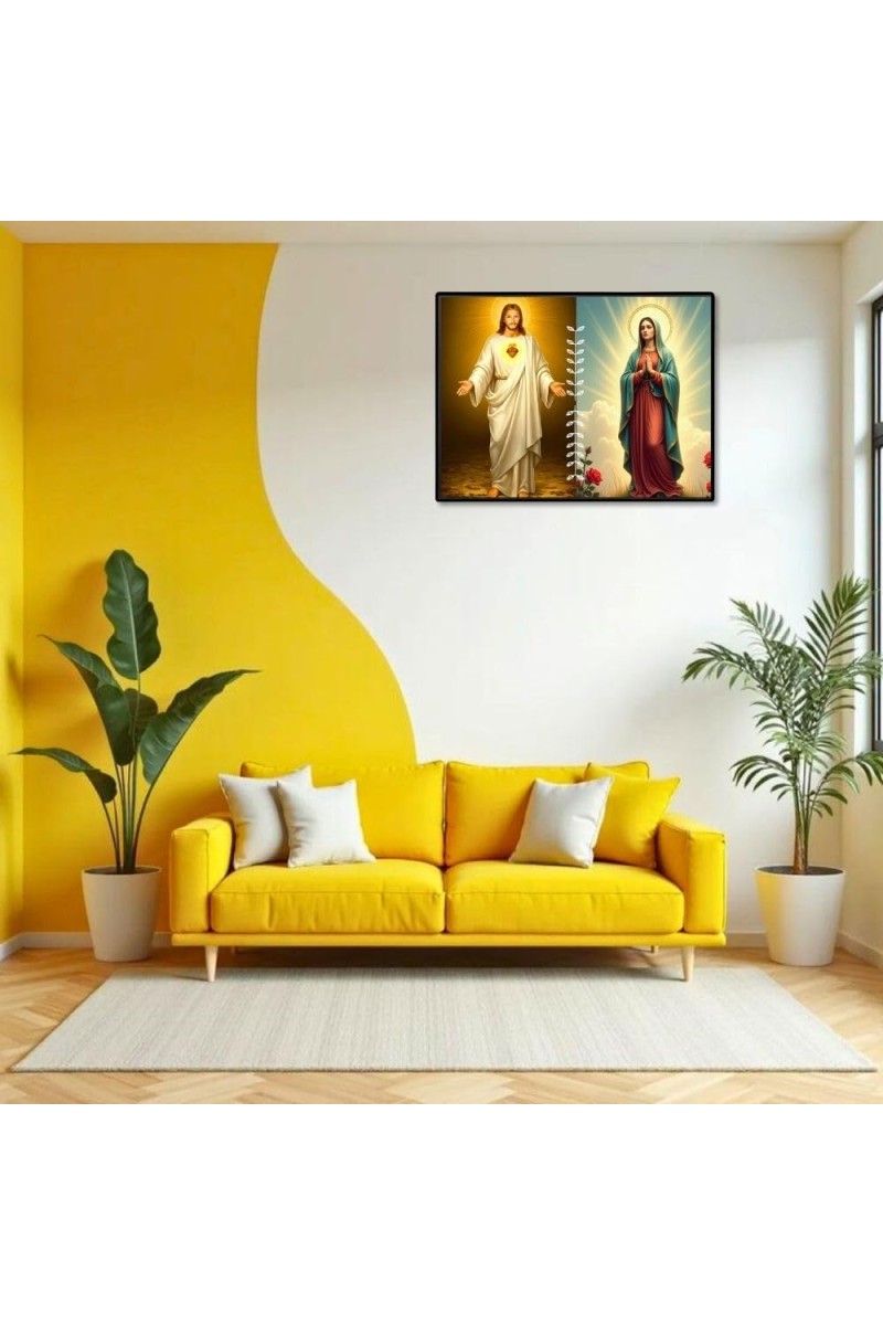 Jesus Christ-Immaculate Conception Laminated Photo - 7x9 Inches, Divine Blessings For Home & Office And Temple Decoration (F16274)