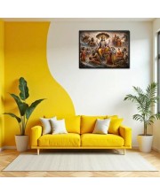 Lord Vishnu Laminated Photo - 7x9 Inches, Divine Blessings For Home & Office And Temple Decoration (F16067)