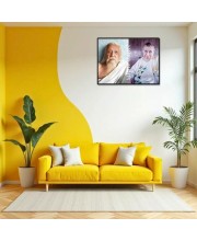 Sri Aurobindo & The Mother Laminated Photo - 9x11 Inches, Divine Blessings For Home & Office And Temple Decoration (F16148)