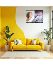 Sri Aurobindo & Mira Alfassa Laminated Photo - 5x7 Inches, Divine Blessings For Home & Office And Temple Decoration (F16303)