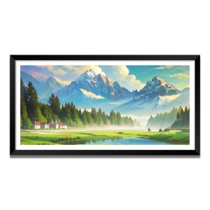 Nature Landscape Floating Frame Scenery Digital Print - (I5593) - 12x24 inch Modern Nature Wall Art for Living Room, Bedroom, Office, Hotels, Drawing Room Nature Landscape Floating Frame Scenery Digital Print - (I5593) - 12x24 inch Modern Nature Wall Art for Living Room, Bedroom, Office, Hotels, Drawing Room