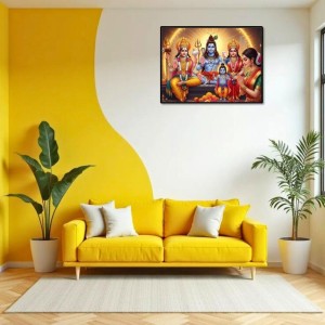 Shiva Parivar Laminated Photo - 13x15 Inches, Divine Blessings For Home & Office And Temple Decoration (F16058) Shiva Parivar Laminated Photo - 13x15 Inches, Divine Blessings For Home & Office And Temple Decoration (F16058)
