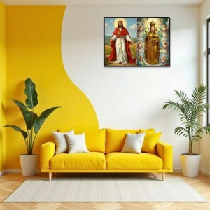 Jesus Christ-Our Lady Of Good Health Laminated Photo - 7x9 Inches, Divine Blessings For Home & Office And Temple Decoration (F16351) Jesus Christ-Our Lady Of Good Health Laminated Photo - 7x9 Inches, Divine Blessings For Home & Office And Temple Decoration (F16351)