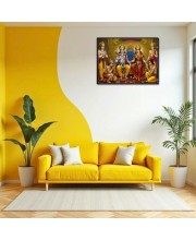 Lord RamSiya Laxman Laminated Photo - 7x9 Inches, Divine Blessings For Home & Office And Temple Decoration (F16116)