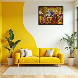 Lord RamSiya Laxman Laminated Photo - 7x9 Inches, Divine Blessings For Home & Office And Temple Decoration (F16116)