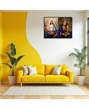 Jesus Christ-Our Lady Of Perpetual Help Laminated Photo - 7x9 Inches, Divine Blessings For Home & Office And Temple Decoration (F16365)