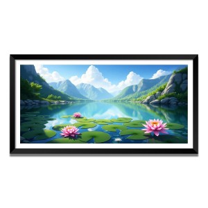 Nature Landscape Floating Frame Scenery Digital Print - (I5743) - 24x48 inch Modern Nature Wall Art for Living Room, Bedroom, Office, Hotels, Drawing Room Nature Landscape Floating Frame Scenery Digital Print - (I5743) - 24x48 inch Modern Nature Wall Art for Living Room, Bedroom, Office, Hotels, Drawing Room