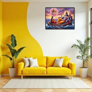 Lord Vishnu Laminated Photo - 5x7 Inches, Divine Blessings For Home & Office And Temple Decoration (F16120) Lord Vishnu Laminated Photo - 5x7 Inches, Divine Blessings For Home & Office And Temple Decoration (F16120)