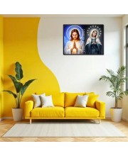Jesus Christ-Our Lady Of Perpetual Help Laminated Photo - 7x9 Inches, Divine Blessings For Home & Office And Temple Decoration (F16264)