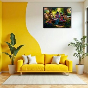 Lord RadhaKrishna Laminated Photo - 9x11 Inches, Divine Blessings For Home & Office And Temple Decoration (F16089) Lord RadhaKrishna Laminated Photo - 9x11 Inches, Divine Blessings For Home & Office And Temple Decoration (F16089)
