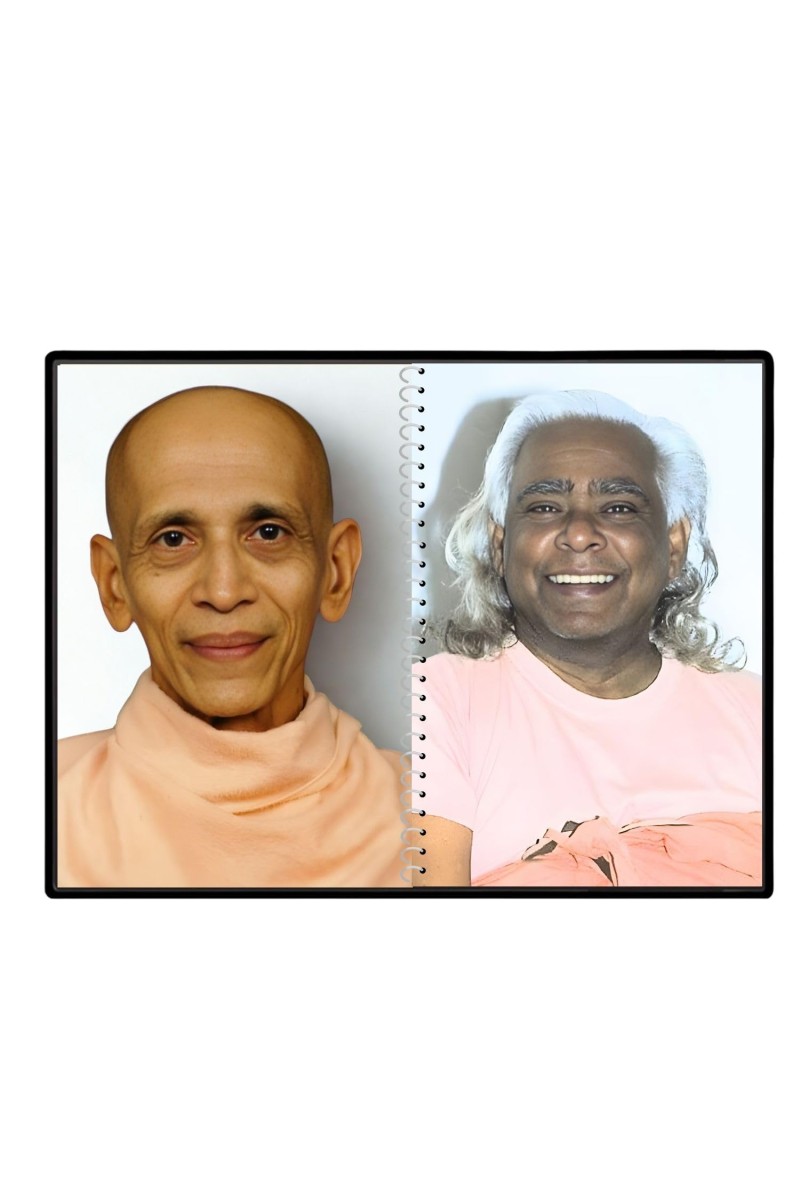Swami Sivananda & Swami Vishnu-devananda Laminated Photo - 9x11 Inches, Divine Blessings For Home & Office And Temple Decoration (F16310)