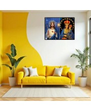 Jesus Christ-Our Lady Of Good Health Laminated Photo - 7x9 Inches, Divine Blessings For Home & Office And Temple Decoration (F16354)