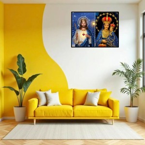 Jesus Christ-Our Lady Of Good Health Laminated Photo - 7x9 Inches, Divine Blessings For Home & Office And Temple Decoration (F16354) Jesus Christ-Our Lady Of Good Health Laminated Photo - 7x9 Inches, Divine Blessings For Home & Office And Temple Decoration (F16354)