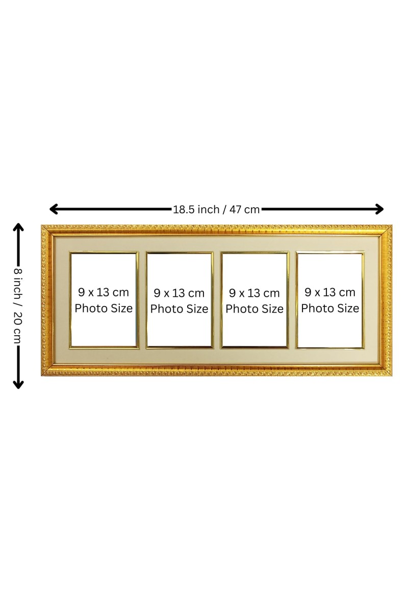 HiTechMart Spiritual Framed Photo of Sri Ramakrishna, Sarada Devi, Swami Vivekananda & Goddess Kali | Gold-Plated Divine Wall Decor for Home & Temple | Meditation & Devotional Gift