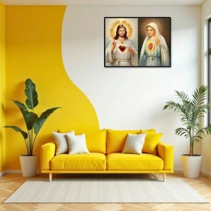 Jesus Christ-Our Lady Of Rosary Laminated Photo - 7x9 Inches, Divine Blessings For Home & Office And Temple Decoration (F16378) Jesus Christ-Our Lady Of Rosary Laminated Photo - 7x9 Inches, Divine Blessings For Home & Office And Temple Decoration (F16378)