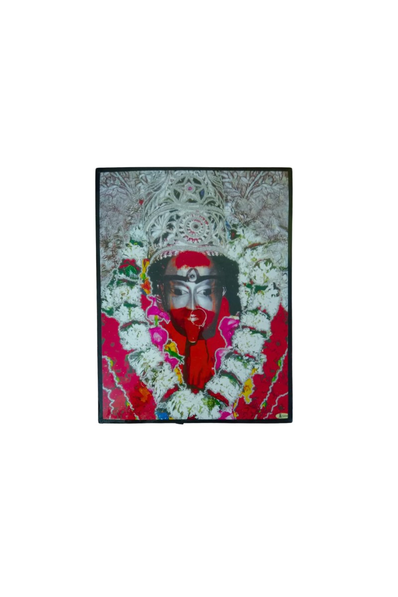 Maa Kali Laminated Photo Frame Divine Hindu Goddess for Home, Temple & Pooja Room Spiritual Shakti Wall Art (Multicolor, 12x18 Inches)