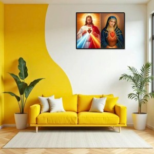 Jesus Christ-Our Lady Of Sorrows Laminated Photo - 7x9 Inches, Divine Blessings For Home & Office And Temple Decoration (F16341) Jesus Christ-Our Lady Of Sorrows Laminated Photo - 7x9 Inches, Divine Blessings For Home & Office And Temple Decoration (F16341)