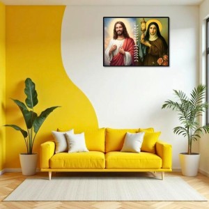 Jesus Christ-Our Lady Of Sorrows Laminated Photo - 7x9 Inches, Divine Blessings For Home & Office And Temple Decoration (F16298) Jesus Christ-Our Lady Of Sorrows Laminated Photo - 7x9 Inches, Divine Blessings For Home & Office And Temple Decoration (F16298)