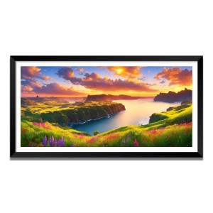 Nature Landscape Floating Frame Scenery Digital Print - (I5607) - 18x36 inch Modern Nature Wall Art for Living Room, Bedroom, Office, Hotels, Drawing Room Nature Landscape Floating Frame Scenery Digital Print - (I5607) - 18x36 inch Modern Nature Wall Art for Living Room, Bedroom, Office, Hotels, Drawing Room