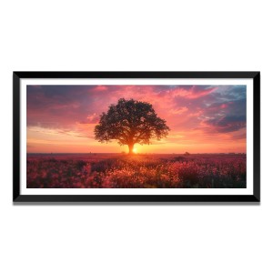 Nature Landscape Floating Frame Scenery Digital Print - (I5549) - 18x36 inch Modern Nature Wall Art for Living Room, Bedroom, Office, Hotels, Drawing Room