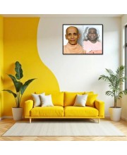Swami Sivananda & Swami Vishnu-devananda Laminated Photo - 9x11 Inches, Divine Blessings For Home & Office And Temple Decoration (F16310)