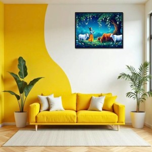 Lord Krishna Laminated Photo - 7x9 Inches, Divine Blessings For Home & Office And Temple Decoration (F16103) Lord Krishna Laminated Photo - 7x9 Inches, Divine Blessings For Home & Office And Temple Decoration (F16103)
