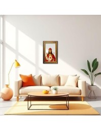 Lord Jesus Digital Golden Balck Color Photo Frame | Hindu Religious Wall Decor | 10x16 Inches - Inspirational Wall Art For Office, Home Decor - Ideal Spiritual Gift (F16742)