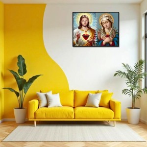 Jesus And Immaculate Heart Of Mary Laminated Photo - 9x11 Inches, Divine Blessings For Home & Office And Temple Decoration (F16189) Jesus And Immaculate Heart Of Mary Laminated Photo - 9x11 Inches, Divine Blessings For Home & Office And Temple Decoration (F16189)